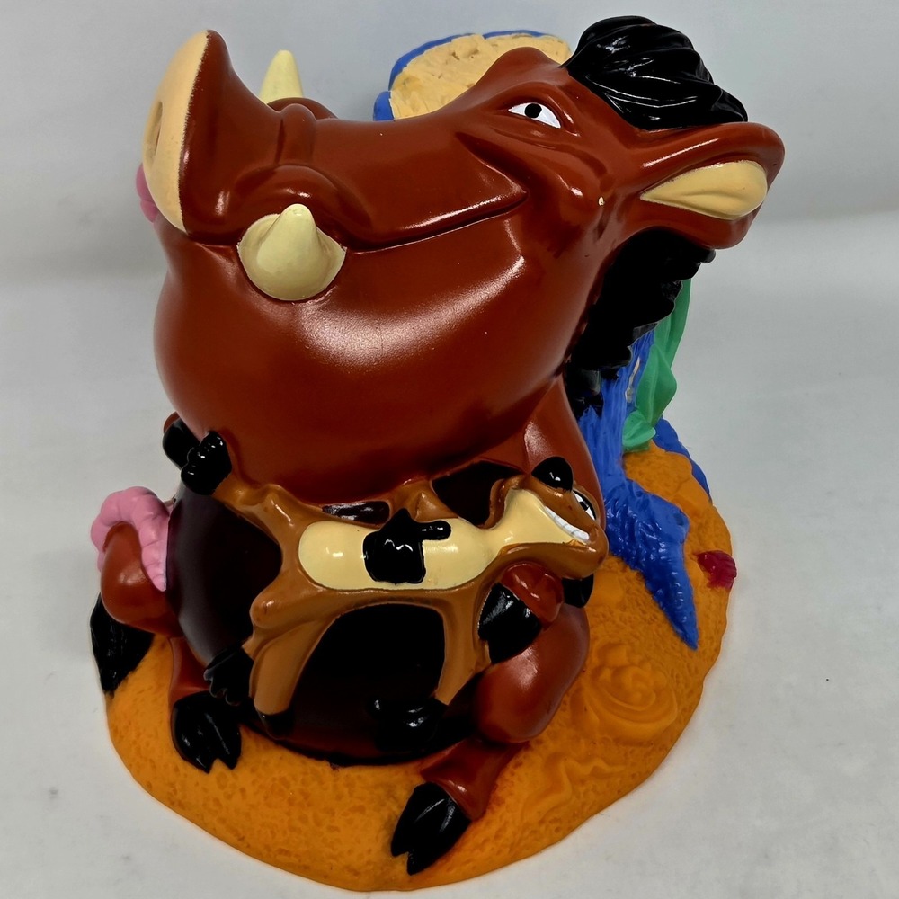 VINTAGE Disney Lion King Pumba and Timon Piggy Bank Plastic Hakuna Matata